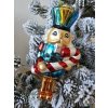Clayre & Eef Vianočná sklenená ozdoba Luskáčik s lízatkom - 7*5*15 cm - Clayre & Eef