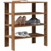 vidaXL Regál na topánky staré drevo 61x32x70 cm spracované drevo