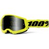 ACCURI 2 100% pieskové motokrosové okuliare žlté dymové plexi