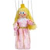 Drevená marioneta Princezná ružová, 20 cm