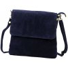 Dámska tmavomodrá semišová crossbody kabelka Luka 24-090 24 x 22 x 5 cm