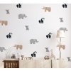 Safari zvieratá nálepky na stenu. Divoké zvieratá (2)