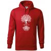 Narodeninový strom 60 - Mikina pánska Cape s kapucňou - 2XL ( Červená )