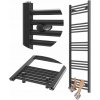Vodný kúpeľňový radiátor Granitan 546 W 500 x 1400 mm čierny