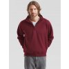 Burgundy men's sweatshirt Zip Neck Sweat Fruit of the Loom tmavočervená L Fruit of the Loom 5904882133618