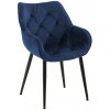 Stolička Tanna Velvet, tmavomodrá
