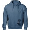 Bicykel na výšku - Oversized mikina pánska Moon - kratšia + širšia - XL ( Denim )