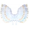 RAPPA Anjelské krídla s perím bielo-zlatá