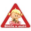 Samolepka na auto - dieťa v aute (dievča)