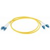 Fiber kábel LC-LC, 10m Duplex OS2(9/125µm), LSOH, 2mm, žltý