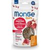 MONGE GIFT Meat Minis Sterilised 50g mäsové pochúťky pre sterilizované mačky s kačicou a granátovým jablkom