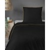 Elegantné posteľné obliečky s lemovkou PURE v čiernej farbe