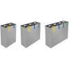 Odpadkový kôš na triedený odpad EDINBURGH so samozahášacím vekom - 3 x 60 l, na odpadkové vrecia
