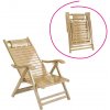 KONDELA Záhradné polohovacie kreslo, prírodná, bambus, URSEL