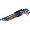 EXTOL Premium sada imbus klíčů s kuličkou 1,5-10mm, S2, barevné 8819316