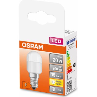 Osram LED žiarovka T26 20 2,3 W E14 2700 K teplá biela matná