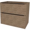 Mereo, Mereo Mailo, kúpeľňová skrinka 61 cm, čierne madlo, Multidecor, Dark Rockford Hic, MER-CN590SBDRH1