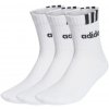 Vysoké bavlnené ponožky adidas 3S LIN 3P biele HT3437 - XL