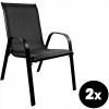 Záhradná stolička Aga kovová čierna
