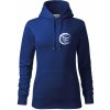 Volejbal lopta prso - Mikina dámská Cape s kapucí - XL ( Kráľovská modrá )