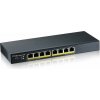 ZyXEL GS1900-8HP v3, 8-port GbE L2 PoE Smart Switch, 802.3at, desktop, fanless, 70 Watt