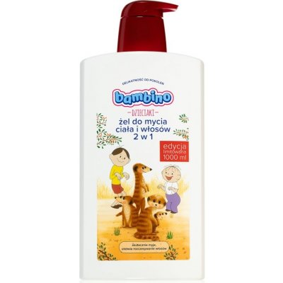 Bambino Kids Bolek and Lolek 2 in 1 šampón a sprchový gél 2 v 1 pre deti Meerkats 1000 ml