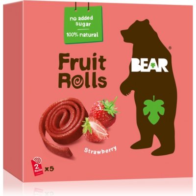 BEAR Fruit Rolls Strawberry sušené ovocie 5x20 g