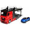 Bburago Mercedes Benz Actros autotransport a Renault Captur 1:43