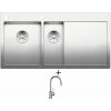 Blanco CLARON 6 S-IF nerez hodvábny lesk s excentrom PushControl 521646 + Blanco MIDA-S chróm 521454