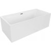 MEXEN/S - Nita vaňa voľne stojaca 170 x 80, biela, sifón a prepad grafit metal 52091708000-95