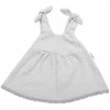 Baby Nellys Letné ľahučké mušelínové šaty Summer Stars - sivé 56/62 (0-3m)