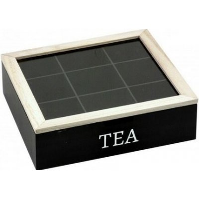 EH Box na čajové vrecúška 24 x 24 x 7 cm, čierna