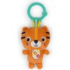 BRIGHT STARTS Hrkálka plyšová na C krúžku tiger Jingle Joy™ 0m+
