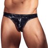 Black Level Men Vinyl G-String RIO čierna pánske tangá M