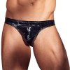 Black Level Men Vinyl G-String RIO čierna pánske tangá L