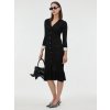 ORSAY Čierne dámske úpletové midi šaty 42