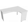 Hobis Pracovný stôl Gate, ergo, ľavý, 160x75,5x120 cm, biely/biely