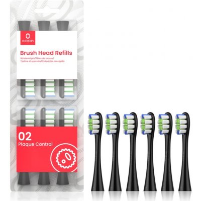 Oclean Brush Head Plaque Control náhradné hlavice na zubnú kefku Black 6 ks