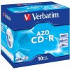 Verbatim CD-R, 43327, DataLife PLUS, 10-pack, 700MB, Super Azo, 52x, 80min., 12cm, Crystal, jewel box
