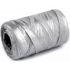 Lyko rafie prírodné metalické, na pletenie tašiek, šírka 5-8 mm - strieborná