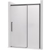 CERANO - Sprchové posuvné dvere Lantono - pravá - 8 mm - Soft-Close - čierna matná, mliečne sklo - 140x195 cm