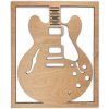 Veselá Stena Drevená nástenná dekorácia Semiakustická gitara