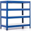 Policový regál Trestles RH 900x800x300, nosnosť 1400 kg, 4 police bílé Farba: modrá