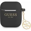 Guess 4G Charm Silikónové Puzdro pre AirPods 1/2 Black
