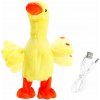 Plush Interaktívna plyšová hračka Kačka spievajúca pohybujúca sa USB 35 cm PHPL2212