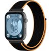 eses Nylonový remienok pre Huawei Watch Fit 3, 4 a 4 Pro - Čierno oranžový