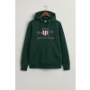 MIKINA GANT REG ARCHIVE SHIELD HOODIE TARTAN GREEN