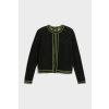 SVETER KARL LAGERFELD BOUCLE CARDIGAN BLACK/LIME