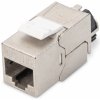 DIGITUS Keystone Cat6A, tieneny STP, tool free, cable management, strieborný