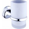 Nimco Monolit Pohárik na zubné kefky a pastu s držiakom, matné sklo/chróm MO 4058C-26